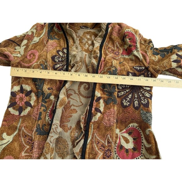 Trimdin S? Brocade Jacket Blazer Wearable Art Floral Reversible Provence Garden - Picture 11 of 14